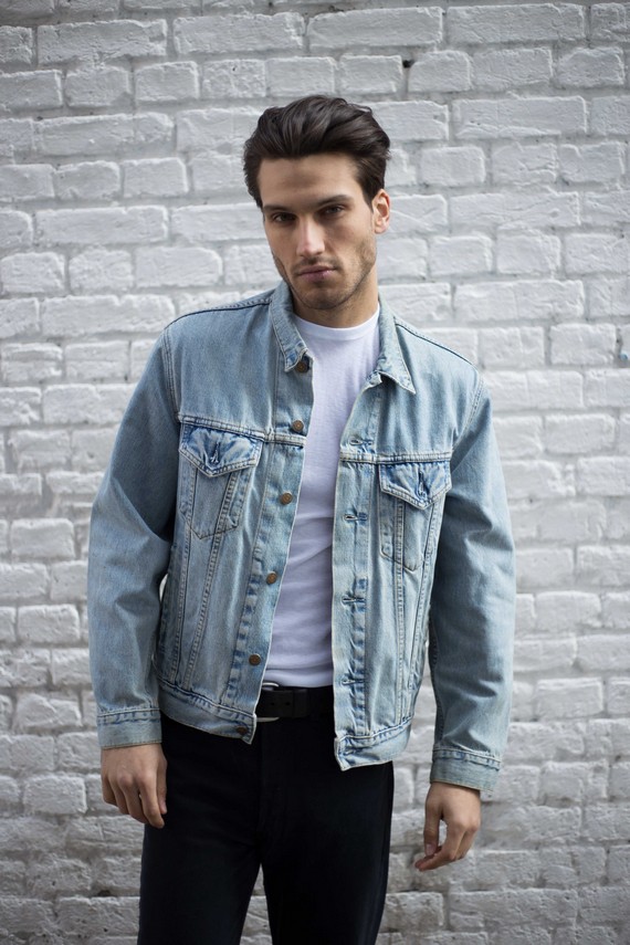 80s retro denim jacket, Retro 90s fashion men