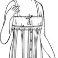 1920s corset. "Wearmore" White jean cloth; well boned; medium bust; lace trimming; four adjustable hose supporters