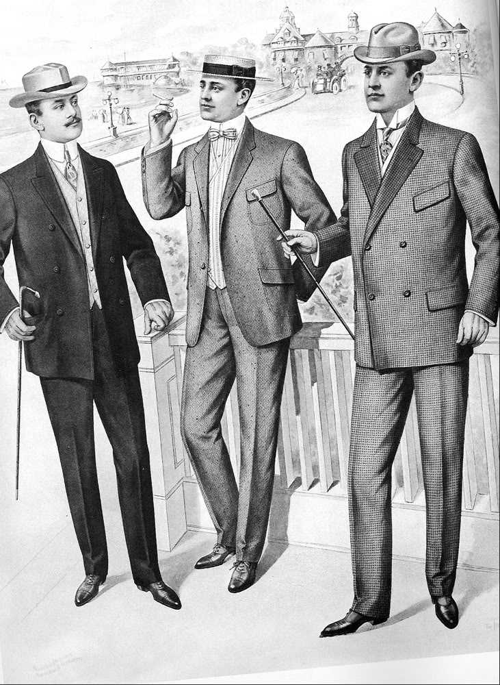 Mens vintage Fashion 1900 1910 - Men's fashion 1900 to 1910 - Blue17