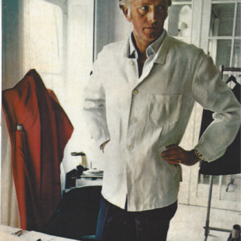 Hubert de Givenchy in his atelier at Avenue George V, 1972