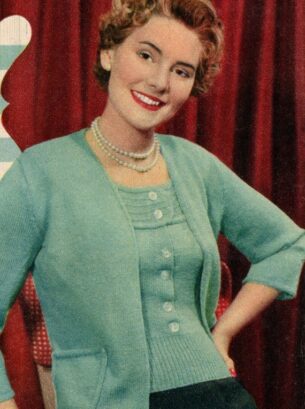 Womens Vintage knitwear-1950's twinset