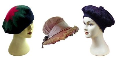 womens vintage hats, caps, beanies & berets