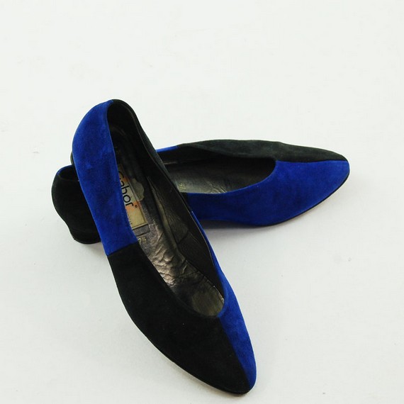 Vintage Pumps - Retro womens pump shoes - Blue 17 Vintage Clothing