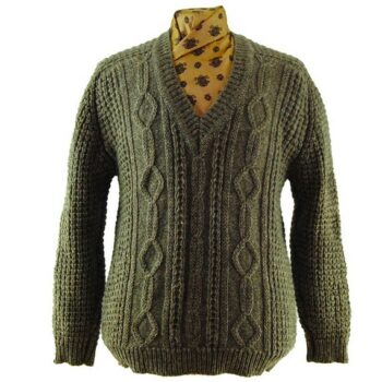 retro v neck sweater