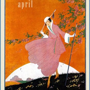 Womens fashion 1916, Vogue cover, April 1916