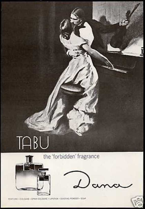 1930s perfume poster - Tabu advert. 1930s perfume poster - Tabu advert.