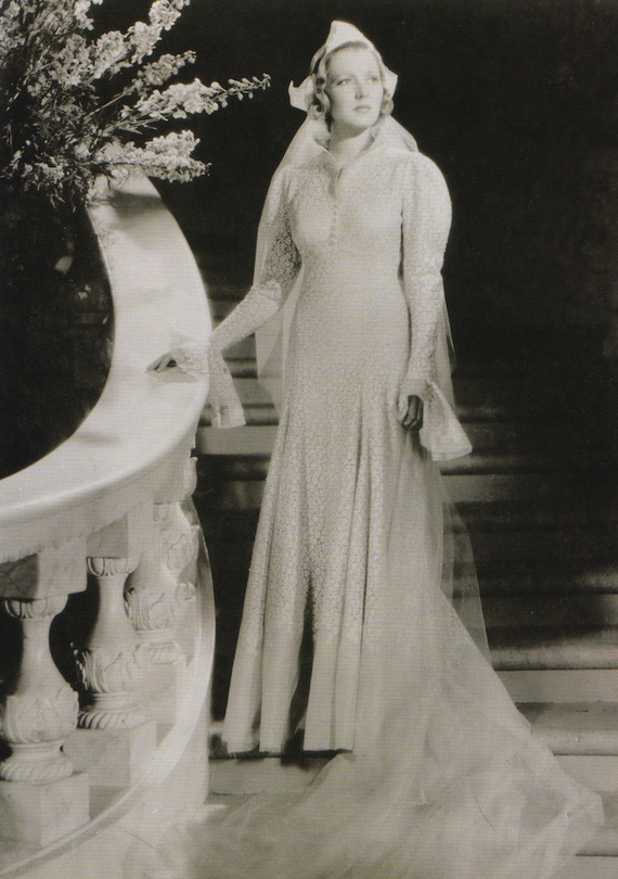 1930s Wedding dress with lace overlay. 1930s Wedding dress with lace overlay.