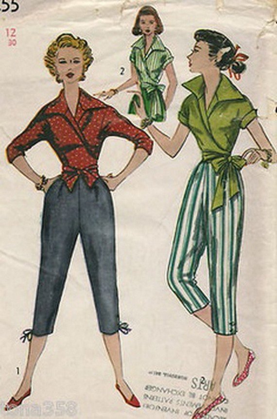 1950s capri-pants patterns 1950s capri-pants patterns