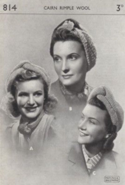 1940s fashion patterns-for-knitting-turbans 1940s fashion patterns-for-knitting-turbans