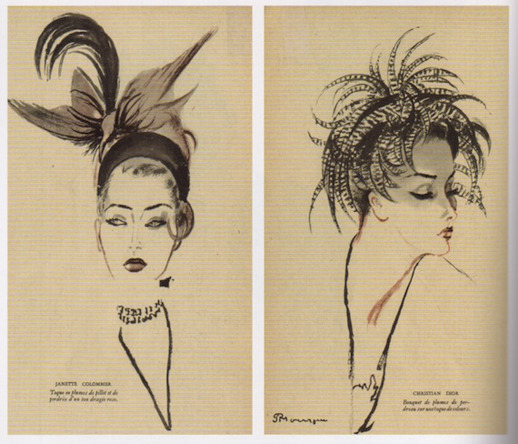 french-1940s fashion-hats, 1947 french-1940s fashion-hats, 1947