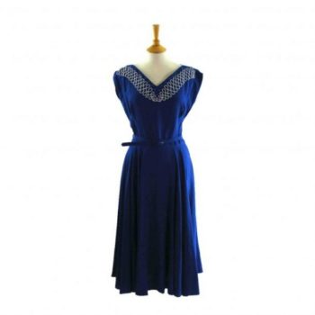 40s blue dress