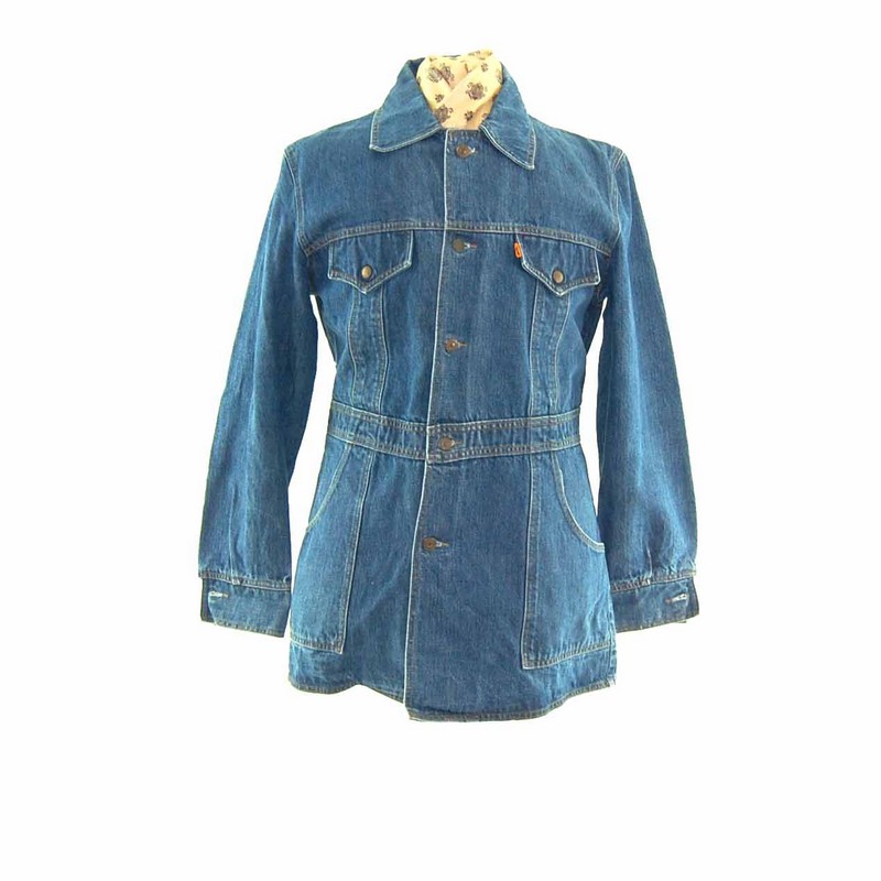 70s Levis Denim Safari Jacket - Blue 17 Vintage Clothing