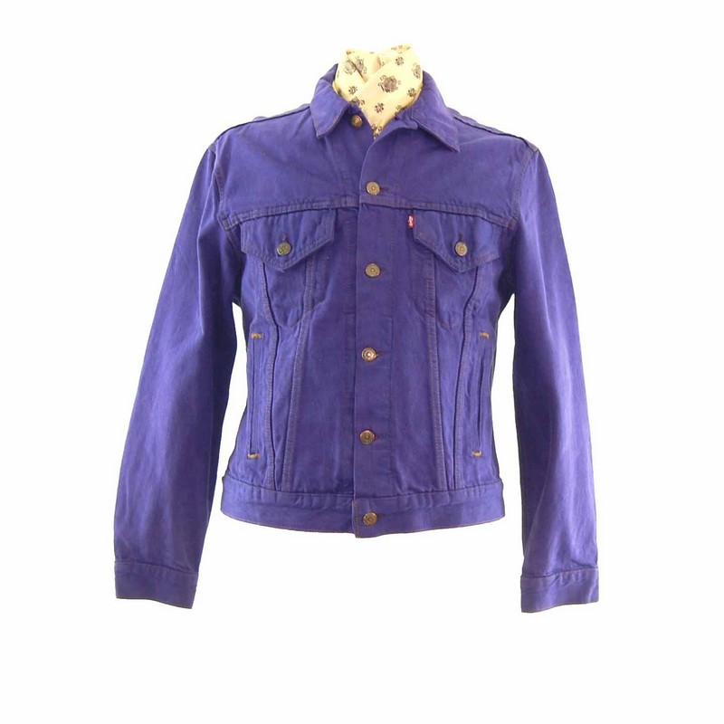 90s Levis Dark Purple Denim Jacket - Blue 17 Vintage Clothing