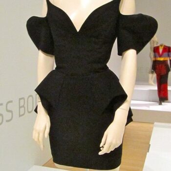 80s dresses - Thierry mugler cut-out shoulders look dress -