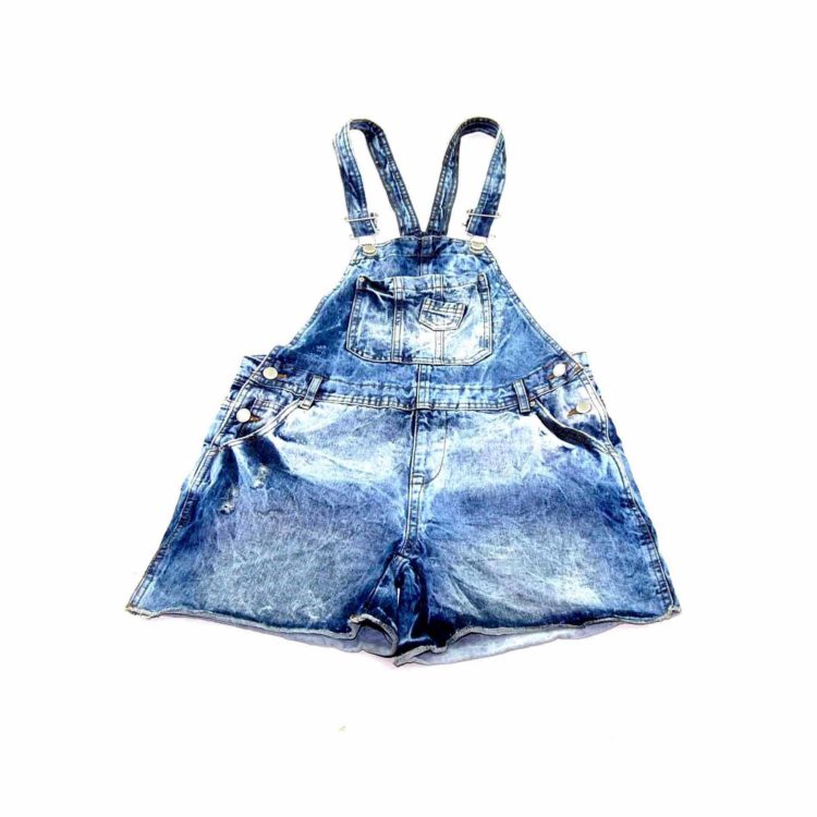 90s Marble Wash Cropped Dungarees