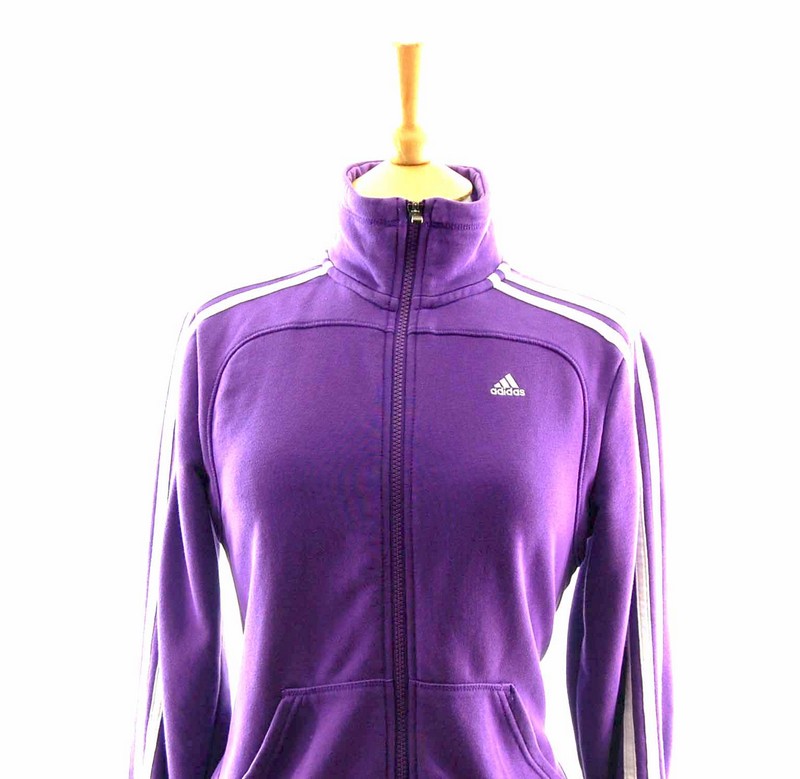 90s Purple Adidas Track Jacket - Blue 
