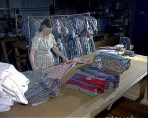 how did vintage clothing become fashionable again.clothing factory maufacture, Calgary, Alberta. Provincial Archives of Alberta, PA3320.3.