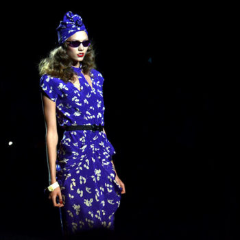 vintage style clothing in the uk-Karlie Kloss at Anna Sui 2011