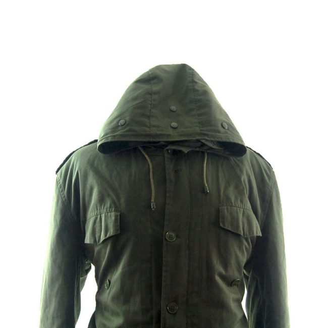 Front close up of Green German Nato Parka