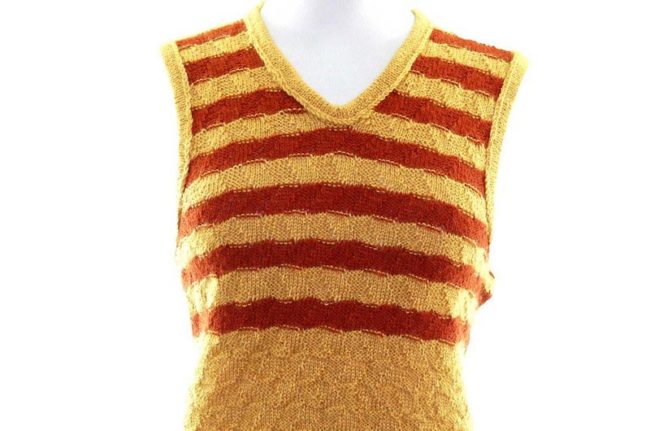 close up 70s Mustard Tank Top