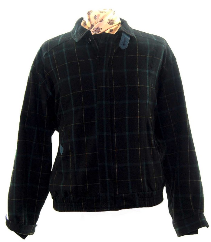 Tartan Bomber Jacket - UK M - Blue 17 Vintage Clothing