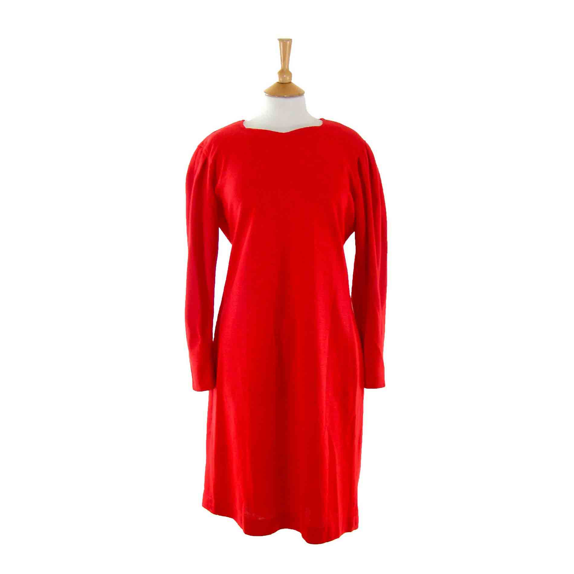 red jean dress
