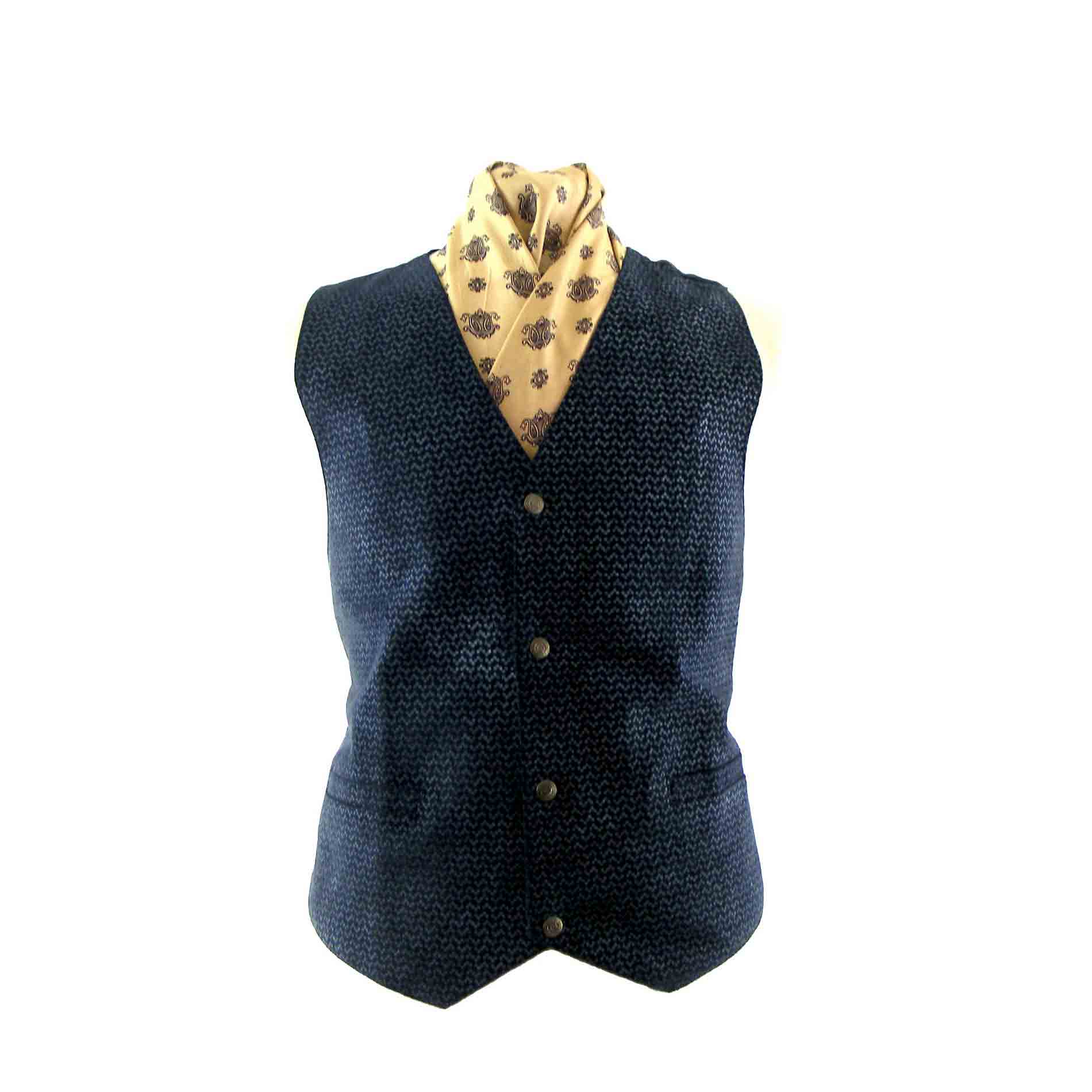 90s Suede Waistcoat - Blue 17 Vintage Clothing