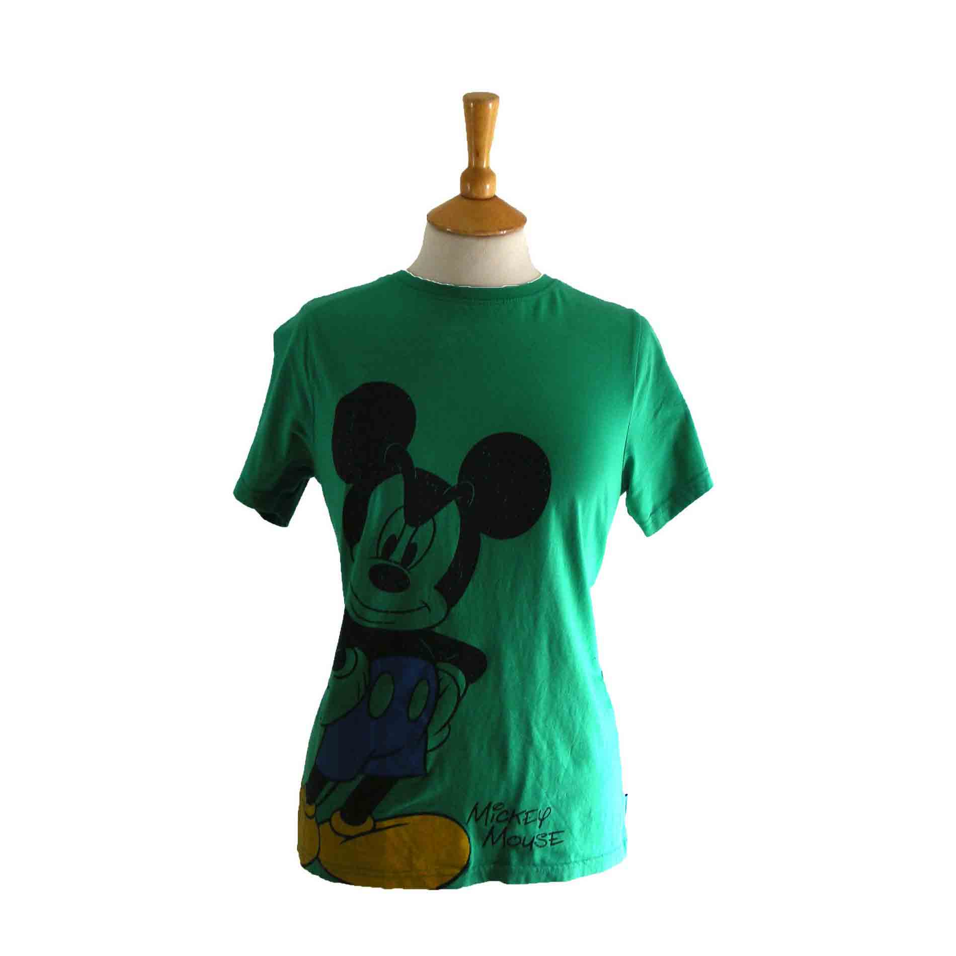 Green Micky Mouse T-shirt - Blue 17 Vintage Clothing