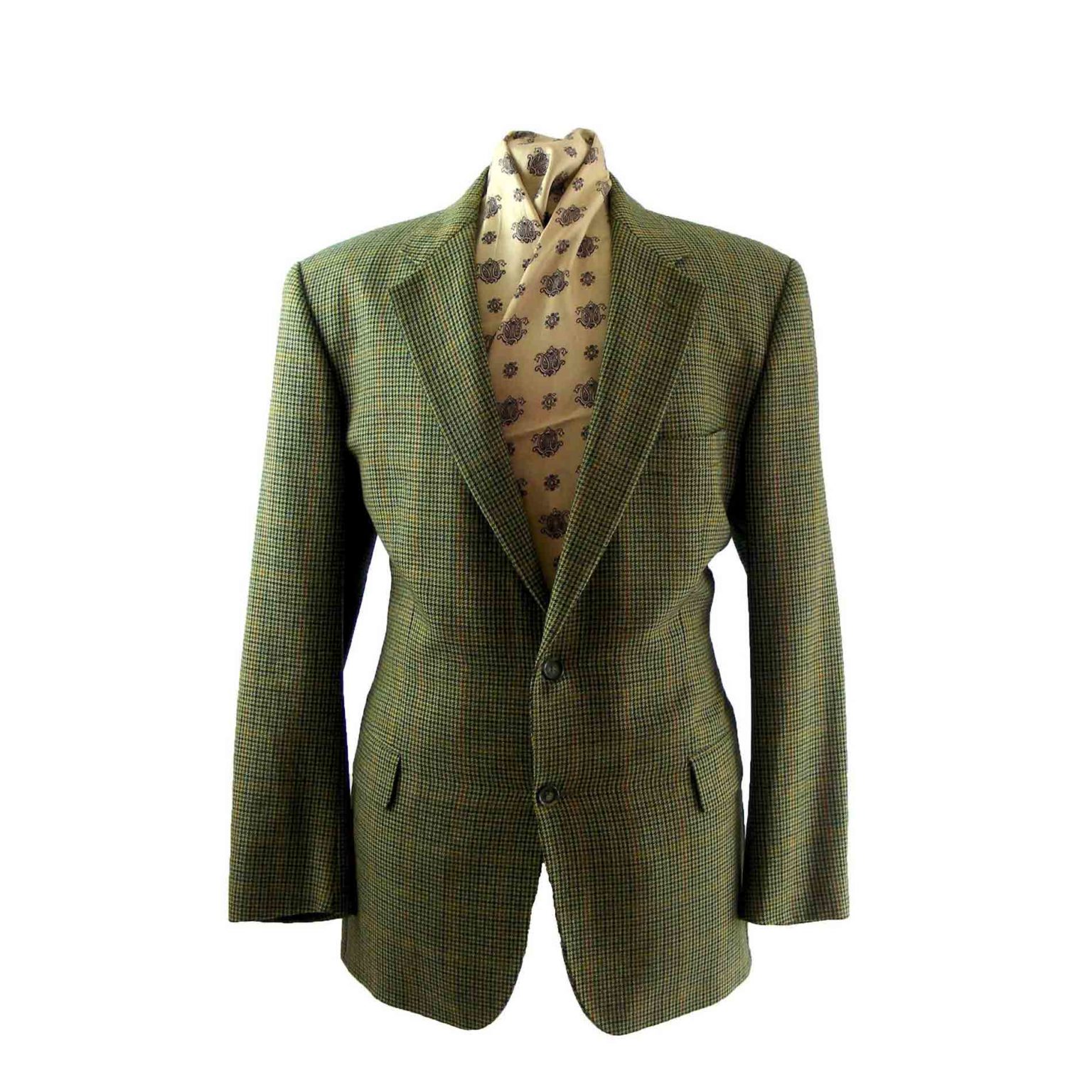 Green tweed Burberry jacket - Blue 17 Vintage Clothing