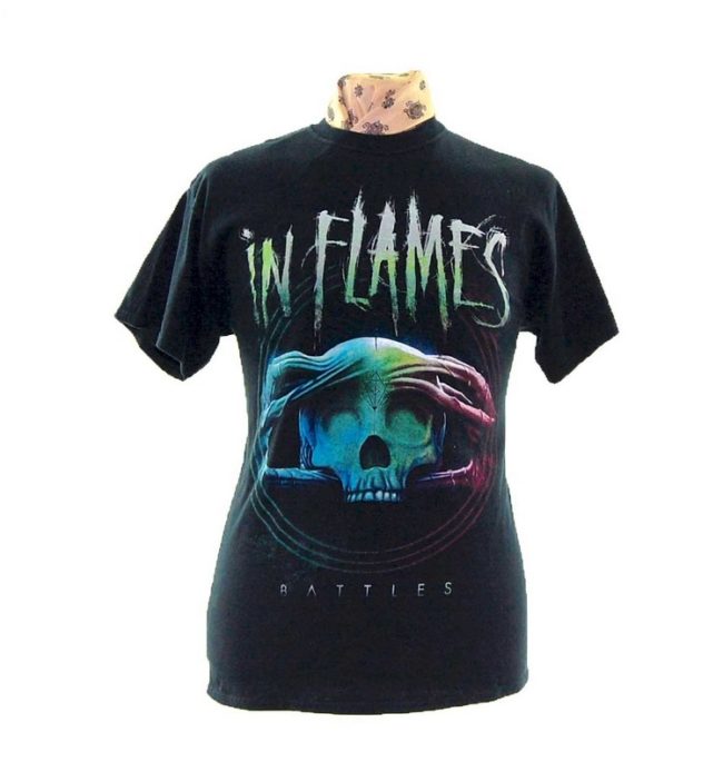 In Flames Band Tee Shirt - L - Blue 17 Vintage Clothing