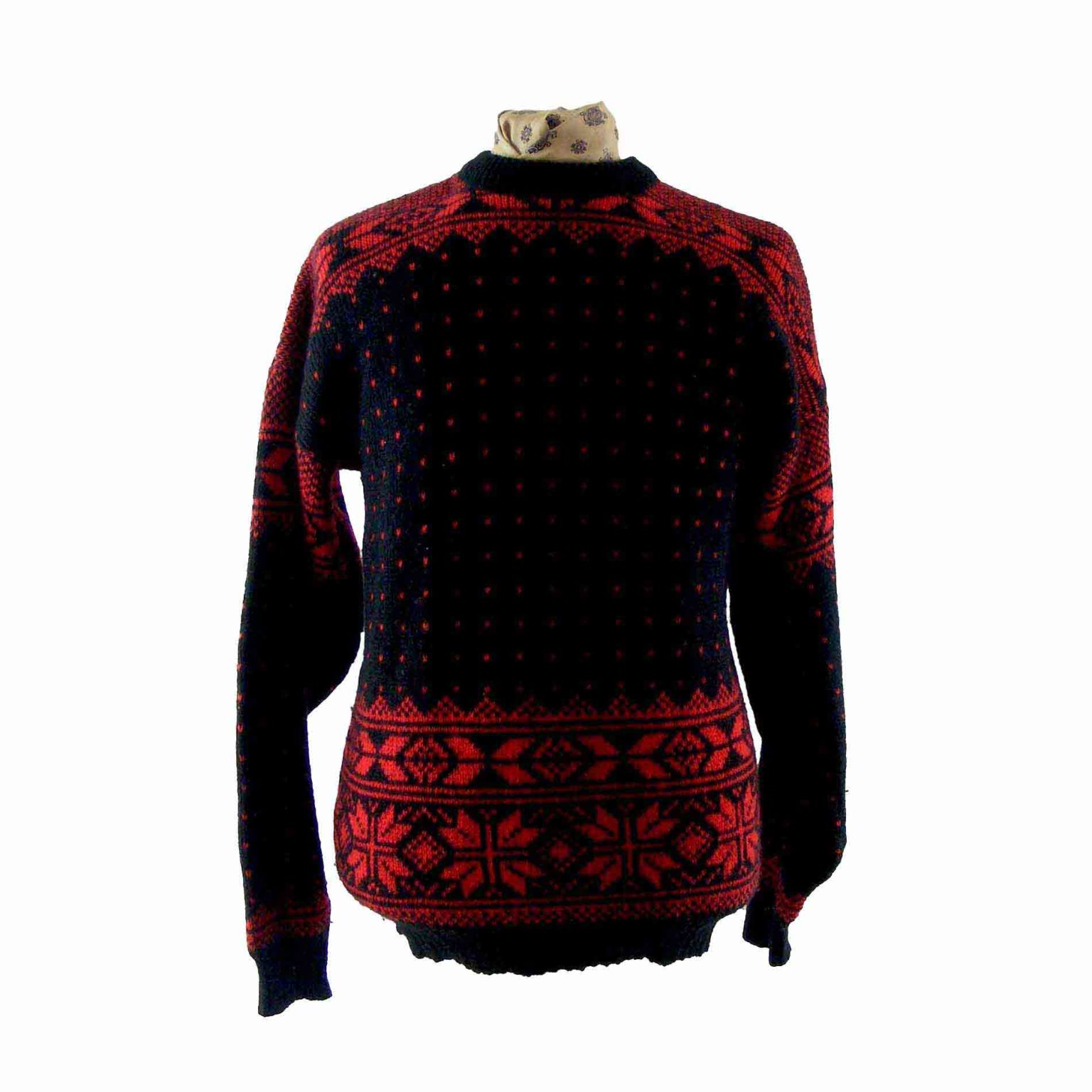 Mens Norwegian Pure Wool Snowflake Sweater - Blue17