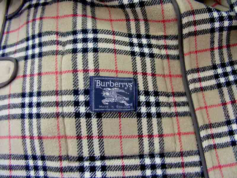 Vintage Burberry duffle Coat with hood & toggles - Blue 17 Vintage Clothing