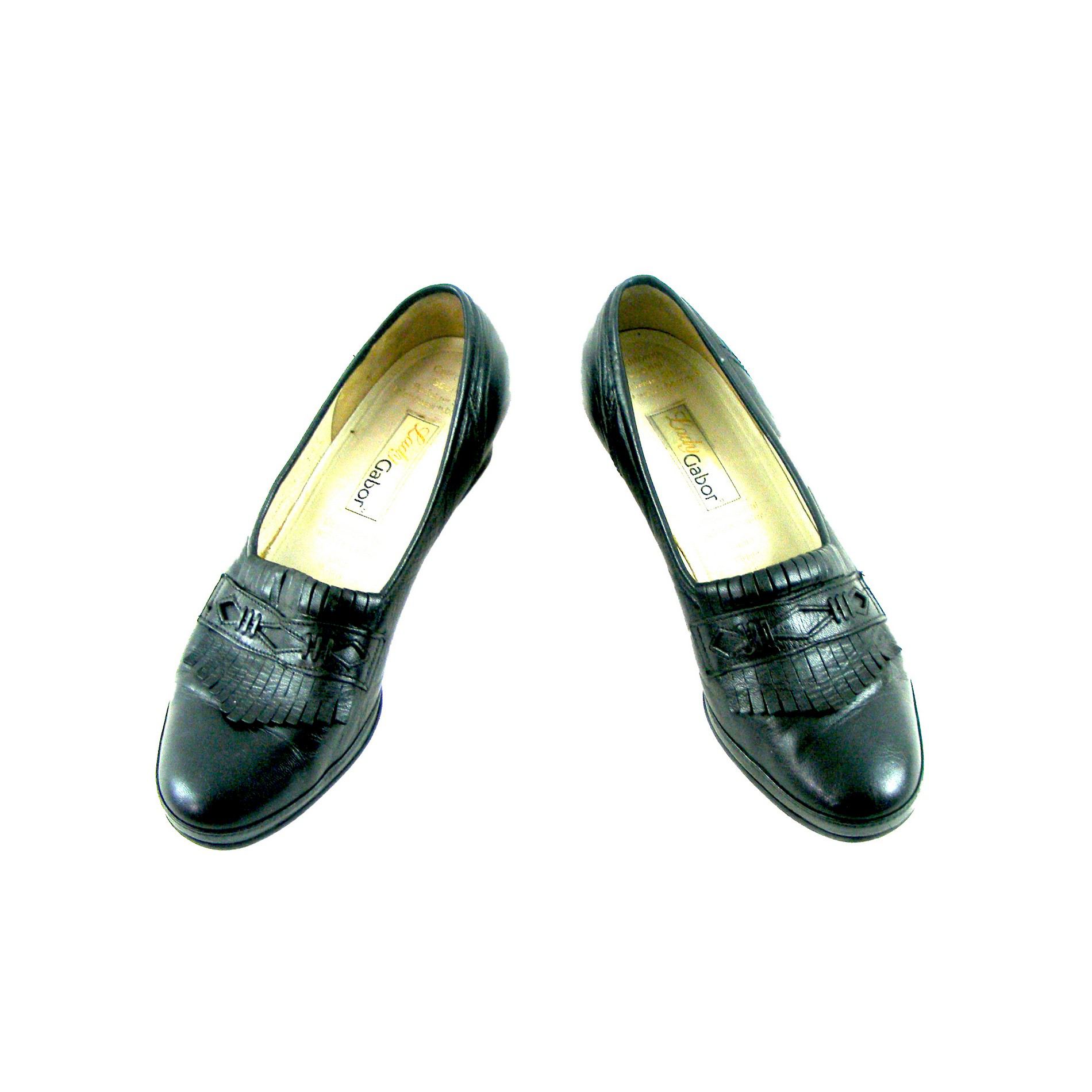 Vintage Tasseled Gabor loafers - 6 - Blue 17 Vintage Clothing