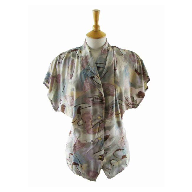 80s-Multicolored-Abstract-Patterned-Blouse