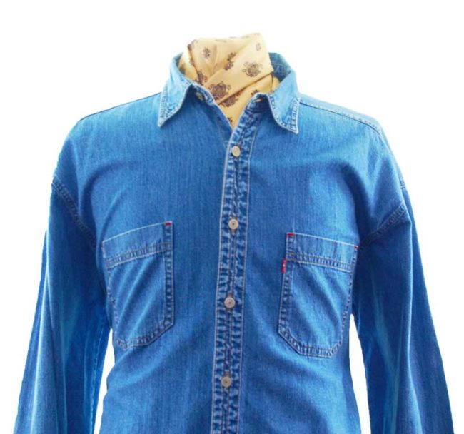 men's levi's red tab denim shirt