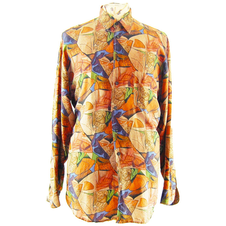 80's mens silk shirts