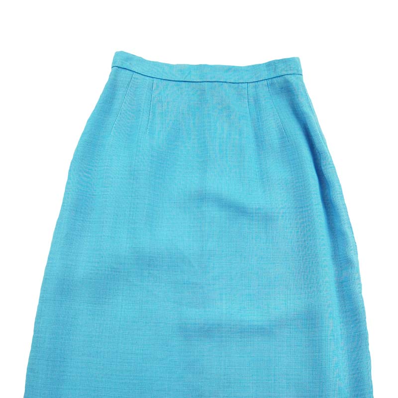 60s Baby Blue Pencil Skirt Petite Sizing - 4 - Blue 17 Vintage Clothing