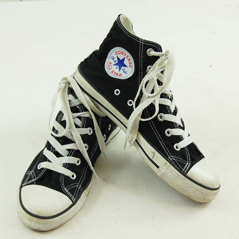fax Se igennem svær at tilfredsstille Black Converse Basketball Shoes 90s - Mens 6 - Blue 17 Vintage Clothing
