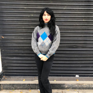 90s Vintage Grey Grunge Jumper