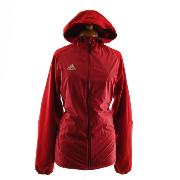 red adidas windbreaker zip up