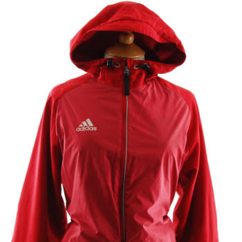 red adidas windbreaker zip up