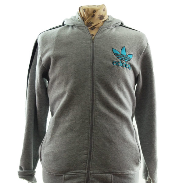 grey adidas zip up