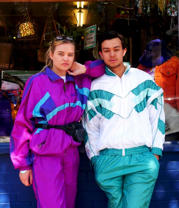 Purple Shell Suit - Iconic 80's Fashion - Blue 17 Vintage Clothing