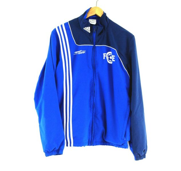 Blue Adidas Track Jacket - L - Blue 17 Vintage Clothing