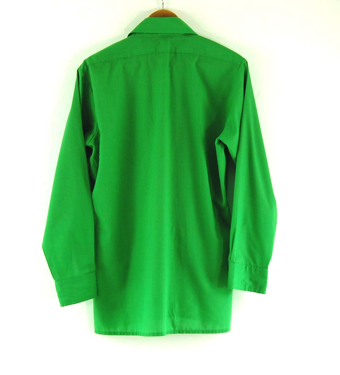 70s Green Shirt - UK Size L - Blue 17 Vintage Clothing