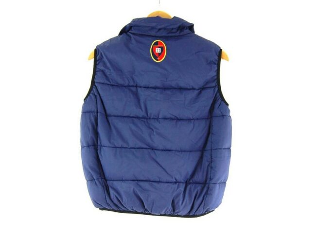 Back of Dark Blue kappa Puffer Vest