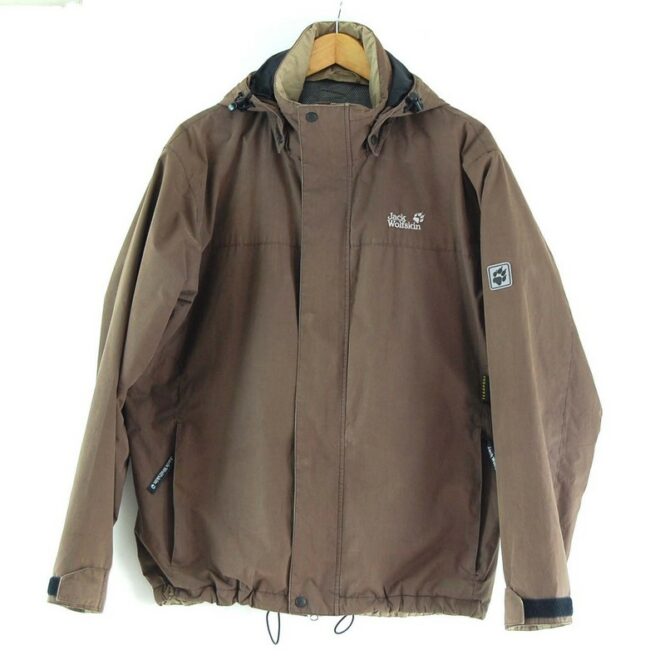 Brown Jack Wolfskin Jacket - UK Size M - Blue 17 Vintage Clothing