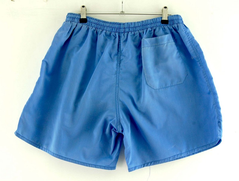 Blue Nylon Robey Shorts- UK S - Blue 17 Vintage Clothing