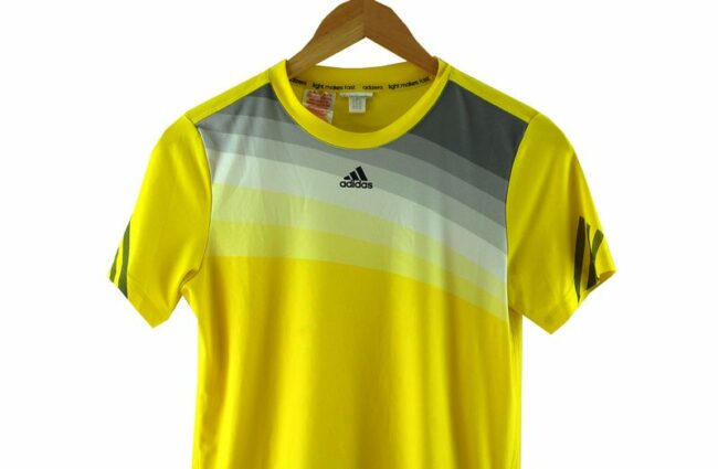 Front Close Up Adidas Yellow Sport T Shirt