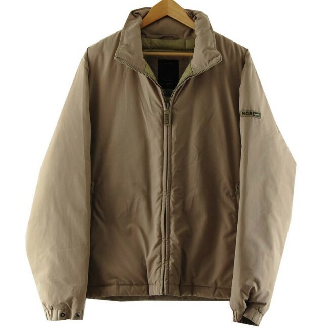 Beige Duck Down Gas Jacket